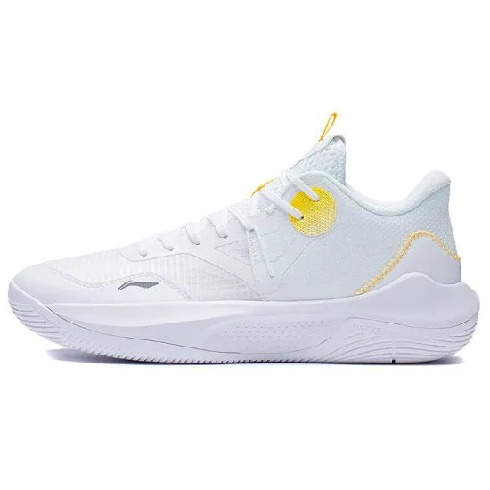 LINING SONIC Team LOW Basketball Shoes Men Low-Top Standard White