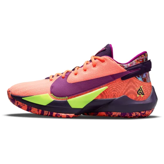 Nike Freak 2 Basketball Shoes Men Low-top Orange/Purple
