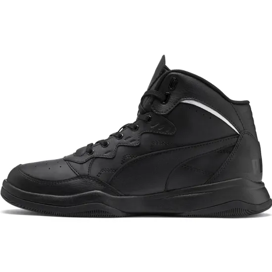 PUMA REBOUND Series Basketball Shoes Men Mid-top Black/white