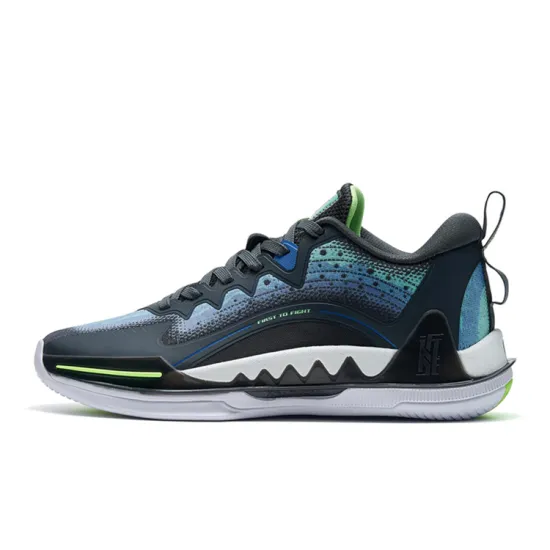 XTEP Melee 1 Basketball Shoes Men Low-Top Coal Black/Ghost Green
