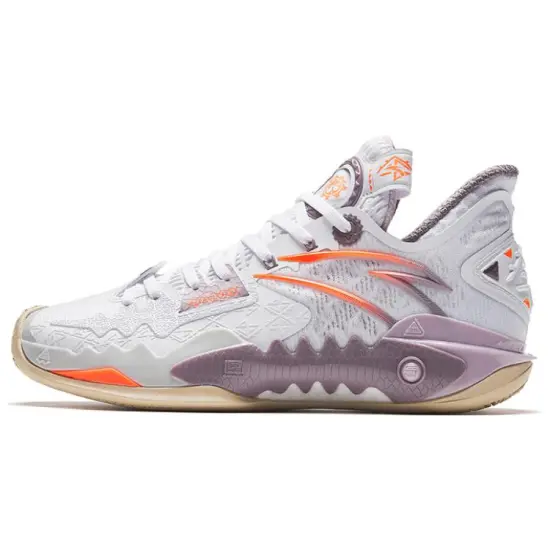 ANTA Shock Wave 5 Basketball Shoes Women's Low-Top White Yellow