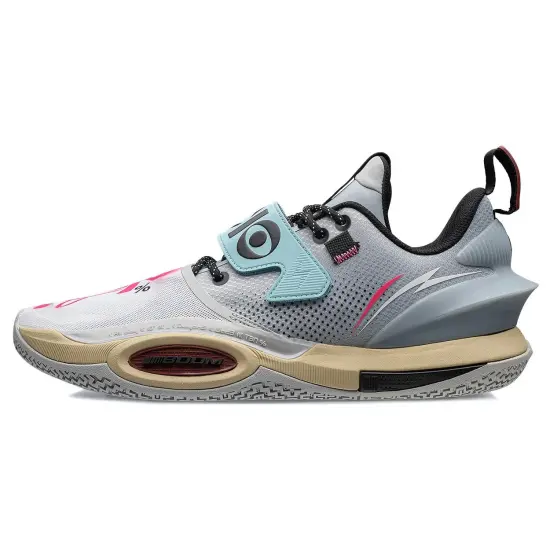 LINING All City 10 V2 Basketball Shoes Men Low-Top Gray Blue