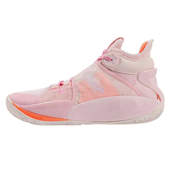 LiNing SONIC 9 Cushioning Anti Slip And Wear Resistant High Top Basketball Shoes Men's Pink