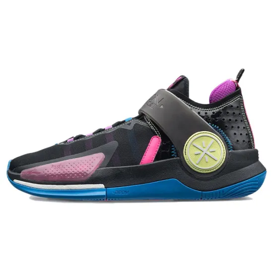 LINING Wade Fission 7 Basketball Shoes Men Low-Top Black Pink