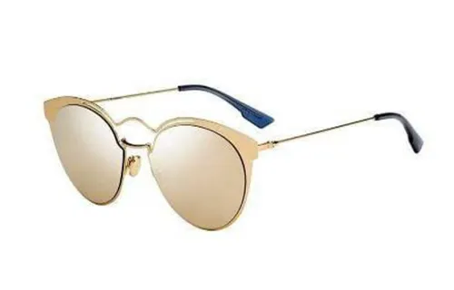 DIOR Alloy Round Sunglasses Women's Gold