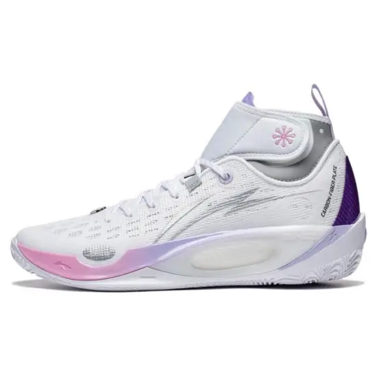 LINING 808 2 ULTRA Basketball Shoes Men Mid-Top White/Bad Little Purple
