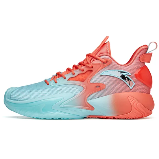 ANTA Frenzy 3 Pro Basketball Shoes Men Low-Top Light Blue/Dawn Red