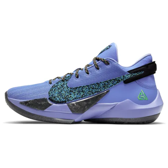 Nike Freak 2 Basketball Shoes Men Low-top Purple/green/black