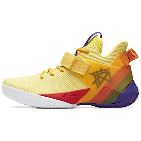 ANTA Basketball Collection Basketball Shoes Men Low-Top Yellow/Red