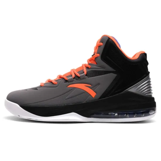 ANTA Basketball Collection Basketball Shoes Men High-Top Black Gray/Orange