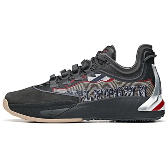 Anta GH1 Cushioned Slip Resistant Low Top Basketball Shoes Men's Black