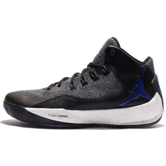 Jordan Rising Basketball Shoes Men Mid-top Gray/Black/Blue