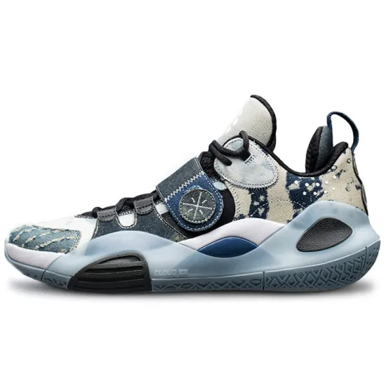 LINING All City 8 Basketball Shoes Men Low-Top White Blue