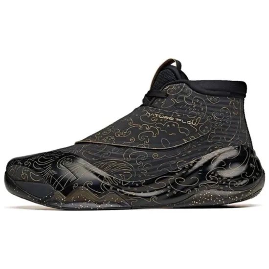 ANTA KT6 Basketball Shoes Men Low-Top Black Gold