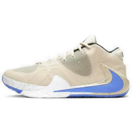 Nike Freak 1 Basketball Shoes Men Mid-top Cream White/blue