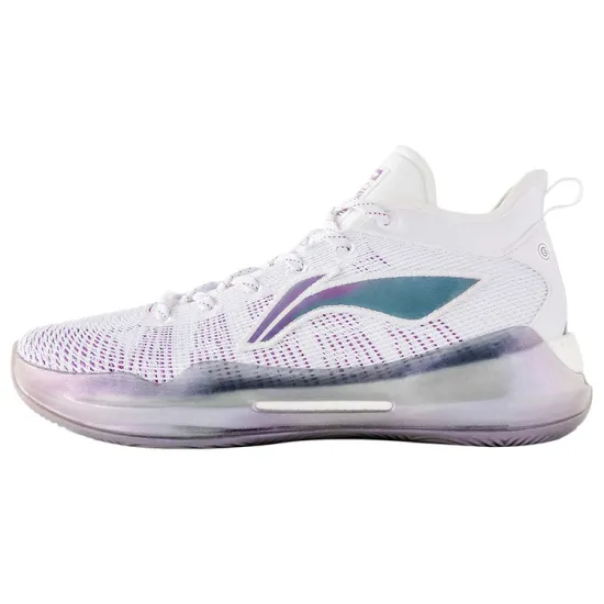 LINING YuShuai 13 Basketball Shoes Men Low-Top Standard White/Roman Purple