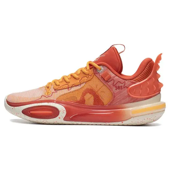 LiNing All City 11 Red Cushioning Anti Slip And Wear Resistant Low Top Basketball Shoes Men's Orange