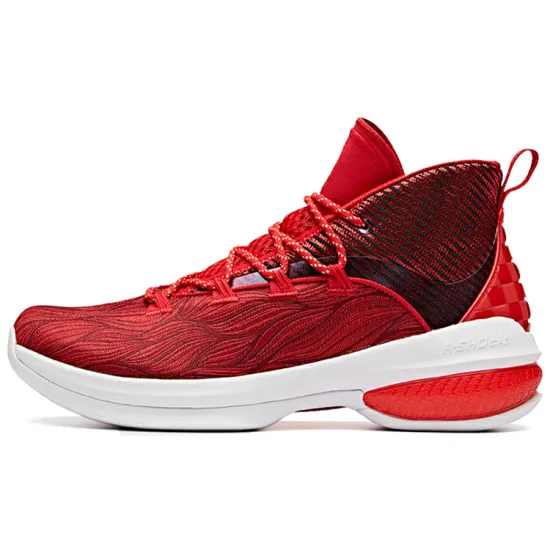 Anta UFO2.0 Cushioning Anti-Slip And Wear-Resistant High-Top Basketball Shoes Men's Black Red