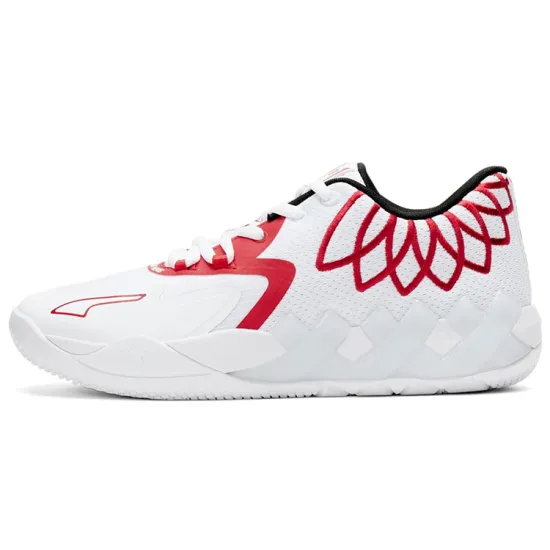 PUMA LaMelo Ball MB.01 Lo Team Colors White High Risk Red