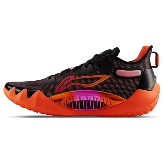 LINING JB1 Basketball Shoes Men Low Top Black/Fiery Red