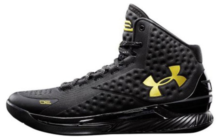 Under Armour Curry 1 1 Black and Gold Banner