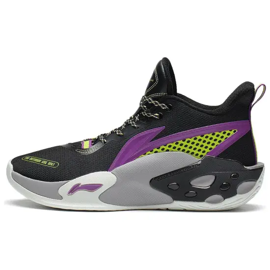 LINING Storm 2022 V2 Basketball Shoes Men Mid-Top Black