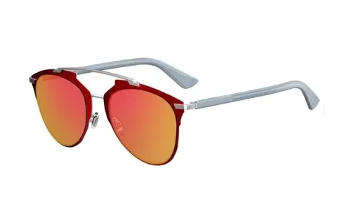 DIOR Alloy Aviator Sunglasses Women's Red, Silver