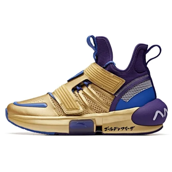 ANTA Basketball Shoes Men High Top Purple/Gold/Blue