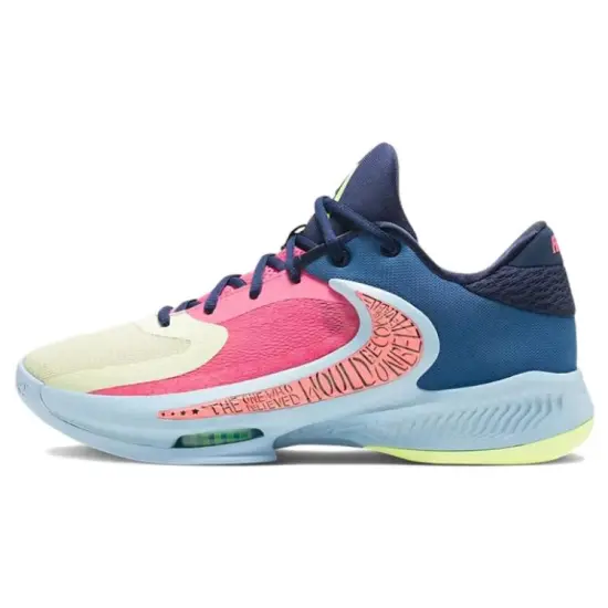 Nike Freak 4 Basketball Shoes Men Low-top Reddish Blue