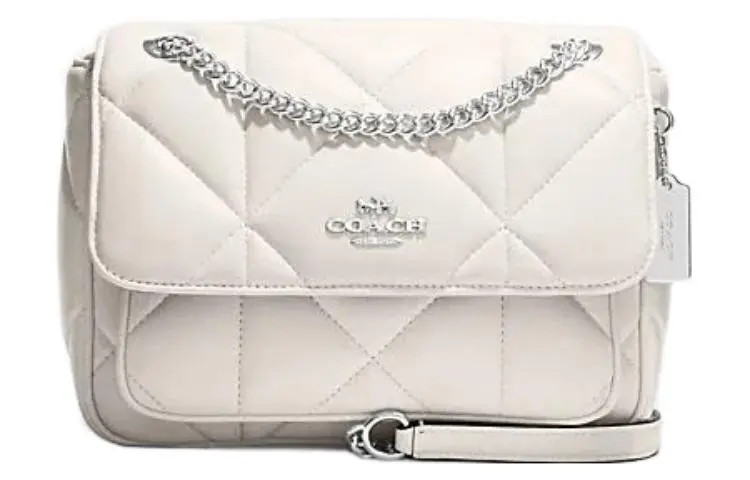 COACH Klare Sheepskin With Cow Leather Cloud Bag, Shoulder Bag, Crossbody Bag Medium Women's White