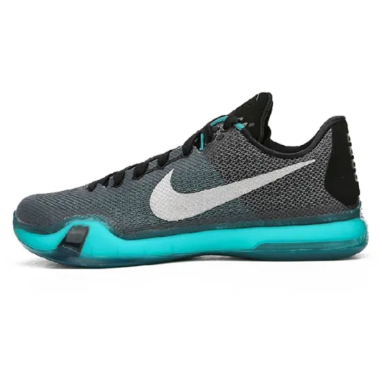 Nike Kobe 10 Basketball Shoes Men Low-top Black/ice Green