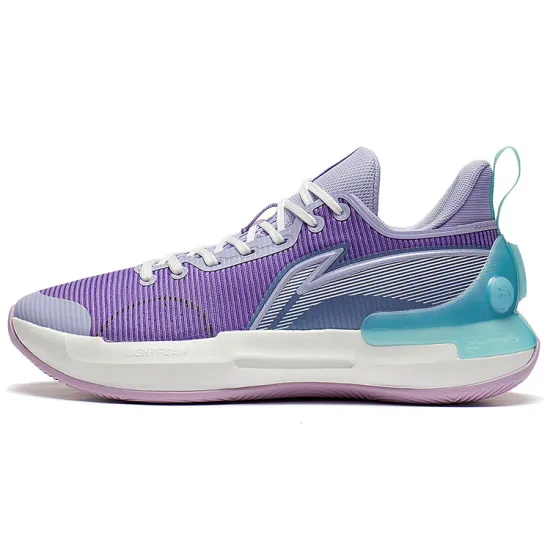 LINING YuShuai Retro Basketball Shoes Men Low-Top Bad Little Purple