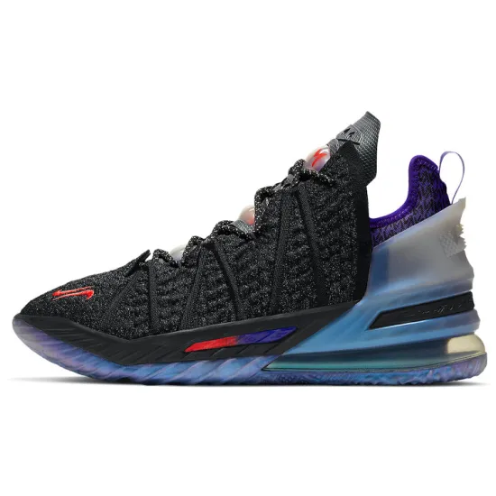 Nike Lebron 18 Basketball Shoes Men Low-top Black/Blue/Violet