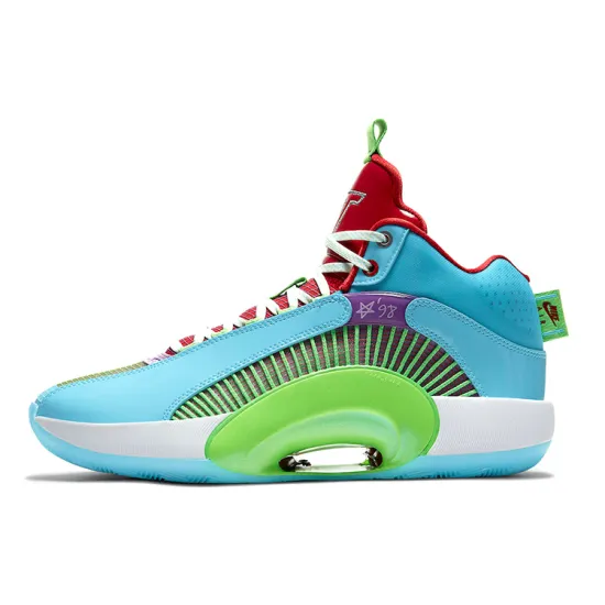 Air Jordan 35 Basketball Shoes Men Mid-top Red/Blue/Green