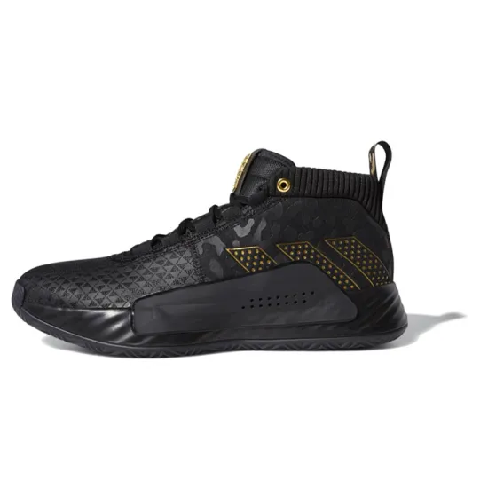 Adidas D Lillard 5 Basketball Shoes Men Mid-top Black