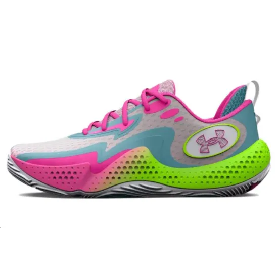 Under Armour Spawn 5 Unisex UA Cushioning Anti Slip And Wear Resistant Low Top Basketball Shoes Unisex Gray