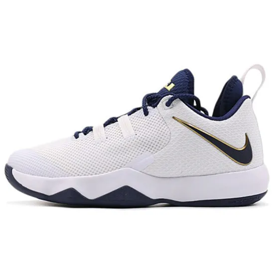 Nike Ambassador 10 Basketball Shoes Men Low-top White/Gold/Blue