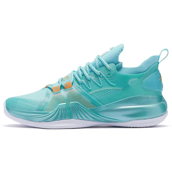 XTEP Jeremy Lin 2 Basketball Shoes Men Low-Top Aurora Green/Ice Cream Yellow
