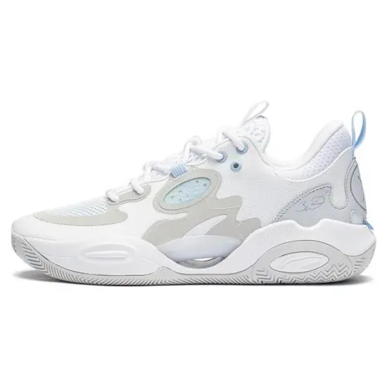 LINING Wade ALLDAY Basketball Shoes Men Low-Top White Gray