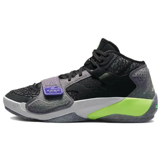Jordan Zion 2 Basketball Shoes Men Mid-top Black/grey/purple