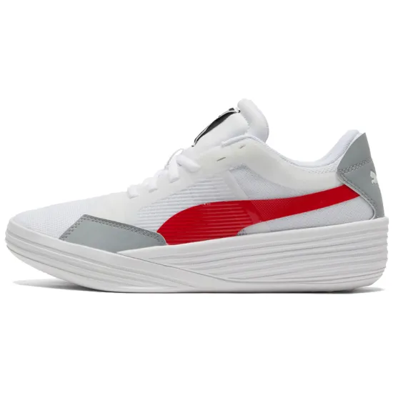 PUMA Clyde All Pro Basketball Shoes Unisex Low-top White/Red