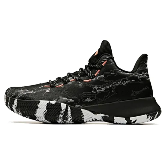 Anta Pallas Mid Top Basketball Shoes Men's Black Noble Lady Red
