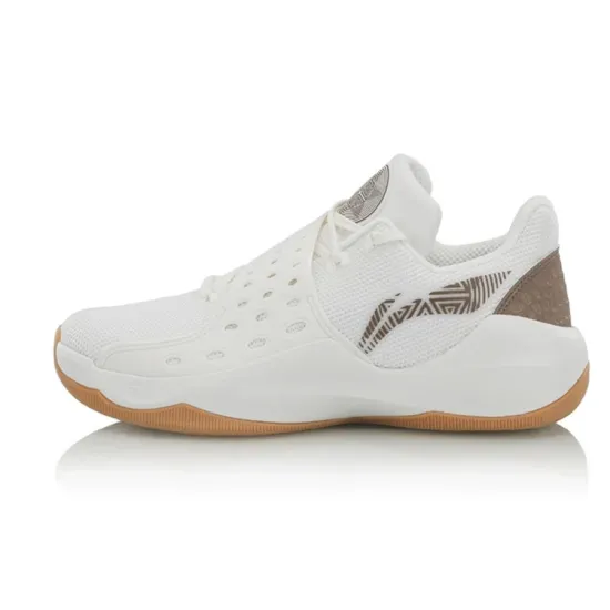 LINING SONIC 6 Basketball Shoes Men Low-Top Ivory