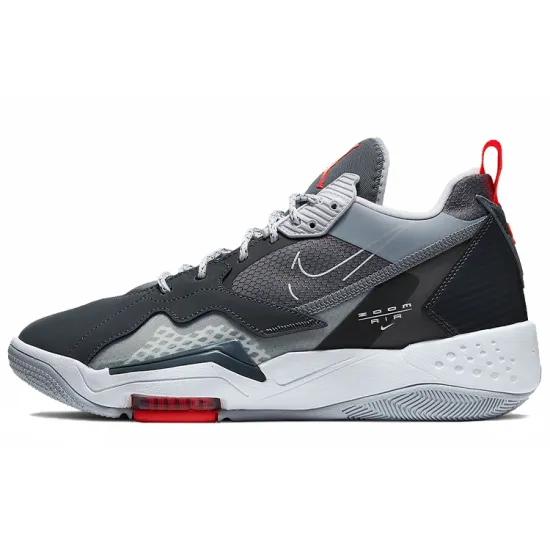 Jordan Zoom 92 Dark Smoke Grey Gym Red