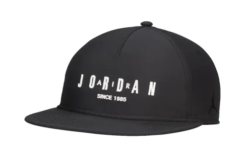 Jordan Letter Print Baseball Caps Grade School Black