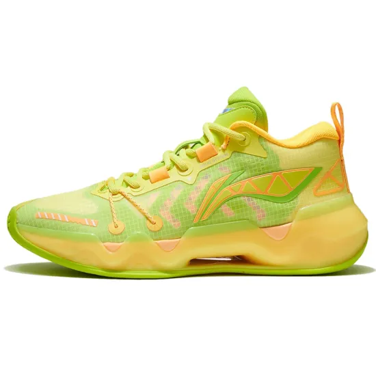 LINING Liren 2 Low Basketball Shoes Men Low Top Neon Gel Yellow/Fluorescent Alpha Hydroxy Acids Green