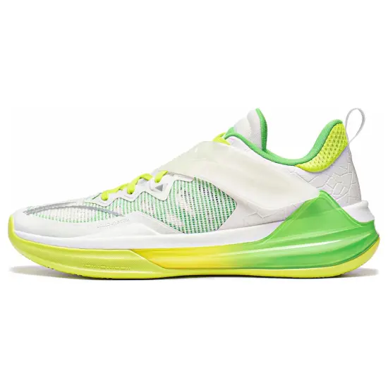 LINING Liren3 TEAM Basketball Shoes Men Low-Top White Yellow/Green
