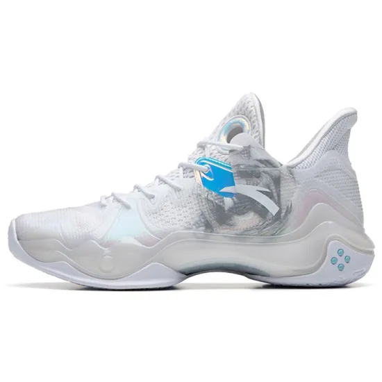 ANTA Shock Wave 4 Basketball Shoes Men Low-Top White