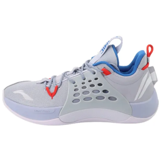 LiNing SONIC 7 Low Anti Slip Wear Resistant Low Top Basketball Shoes Blue White