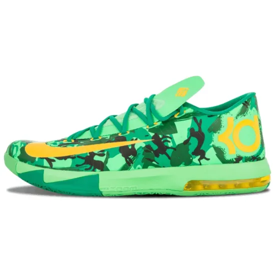 Nike KD 6 Basketball Shoes Men Low-top Green/Green/Green